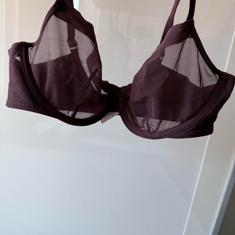 Purple Mesh Underwire Bra - Picture 3 of 4